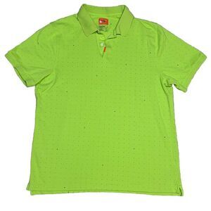 NIKE Mens‎ Shirt Size XL Polo Golf DRI-FIT Victory Neon Green Dots CU9357-389